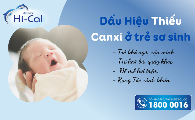 Dấu hiệu thiếu canxi ở trẻ sơ sinh