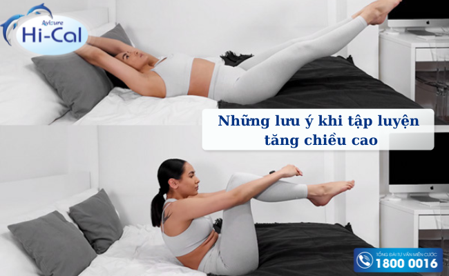 Những lưu ý khi tập luyện tăng chiều cao