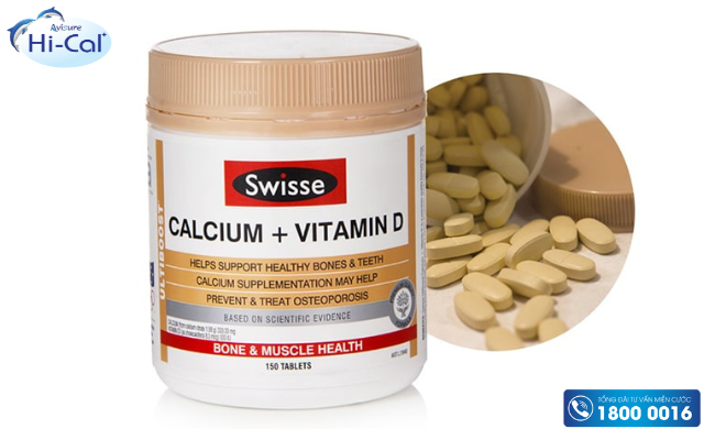 Viên uống Úc Swisse Ultiboost Calcium + Vitamin D